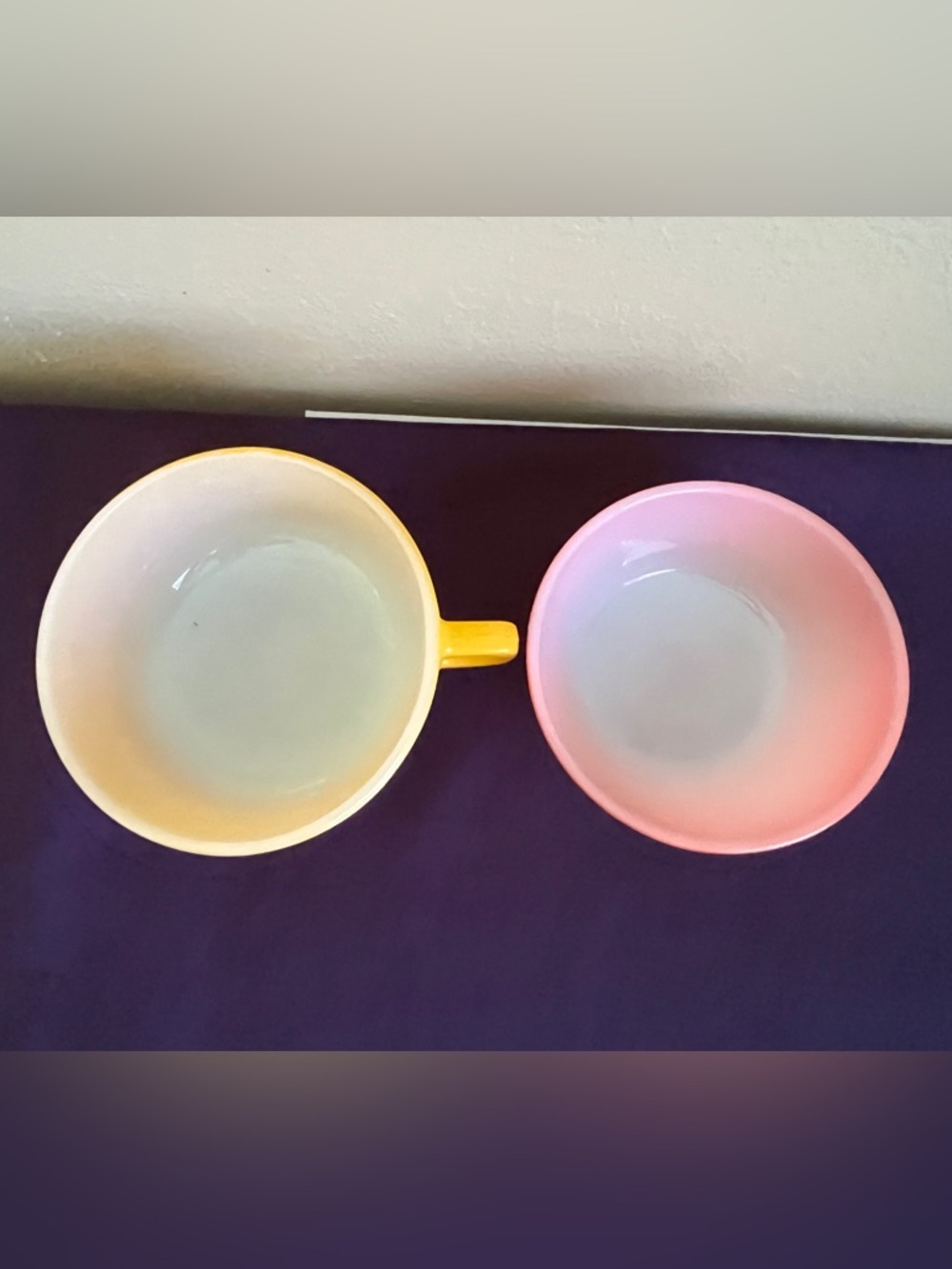 Vintage Fire King Yellow and Orange Soup Bowl Set Anchor Hocking Kitchenware - Picture 2 of 2